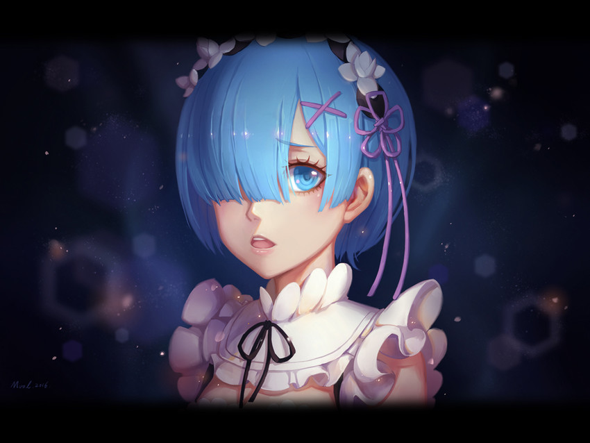 rem (re:zero kara hajimeru isekai seikatsu) drawn by mool_yueguang