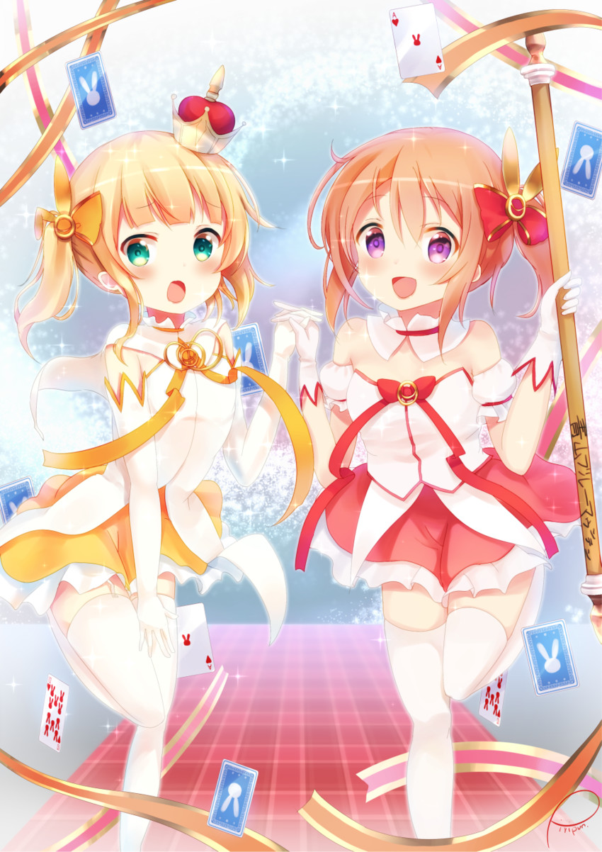 hoto cocoa and kirima syaro (gochuumon wa usagi desu ka?) drawn by piripun