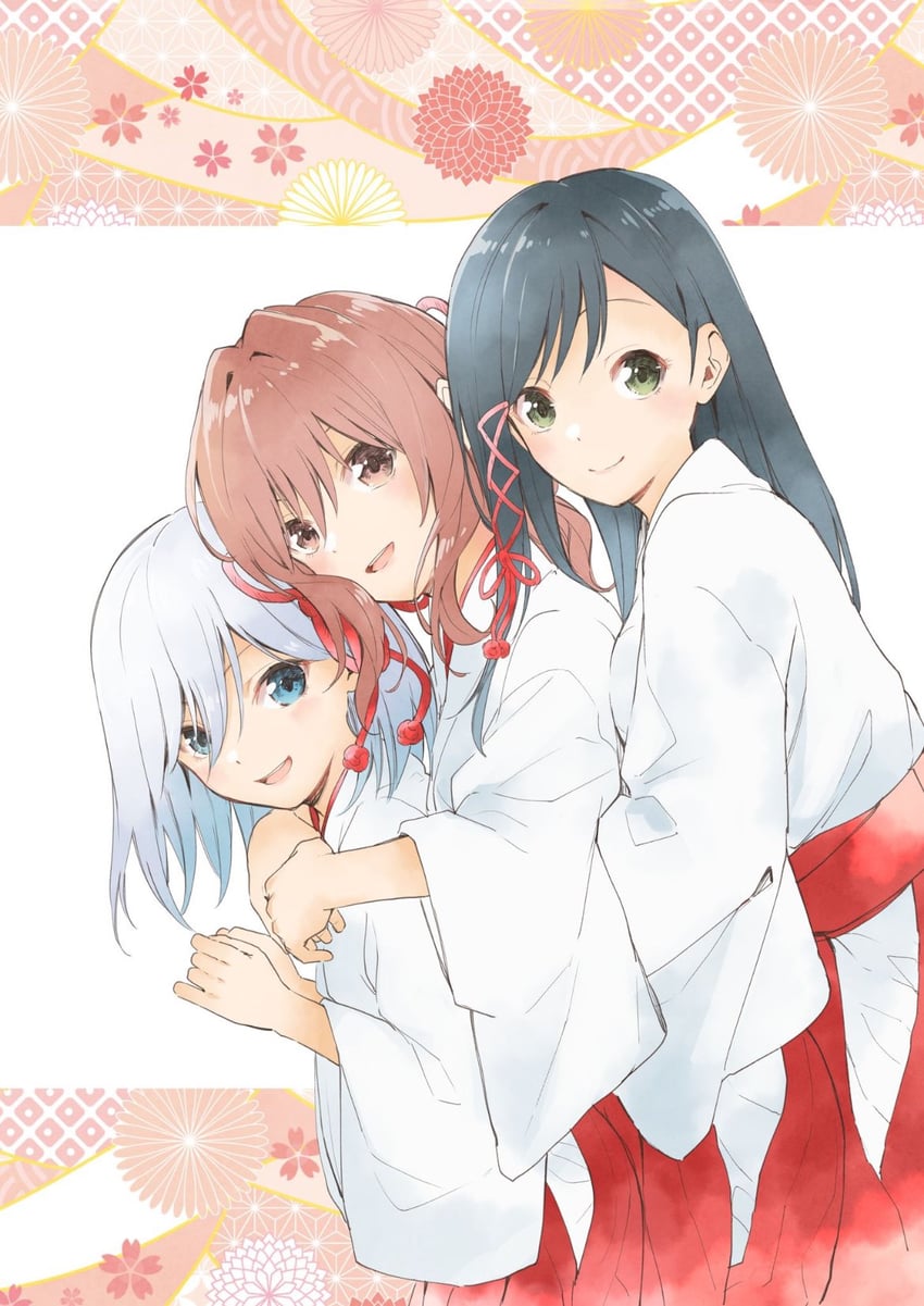 amagami asahi, amagami yae, and amagami yuna (amagami-san chi no enmusubi) drawn by marcey