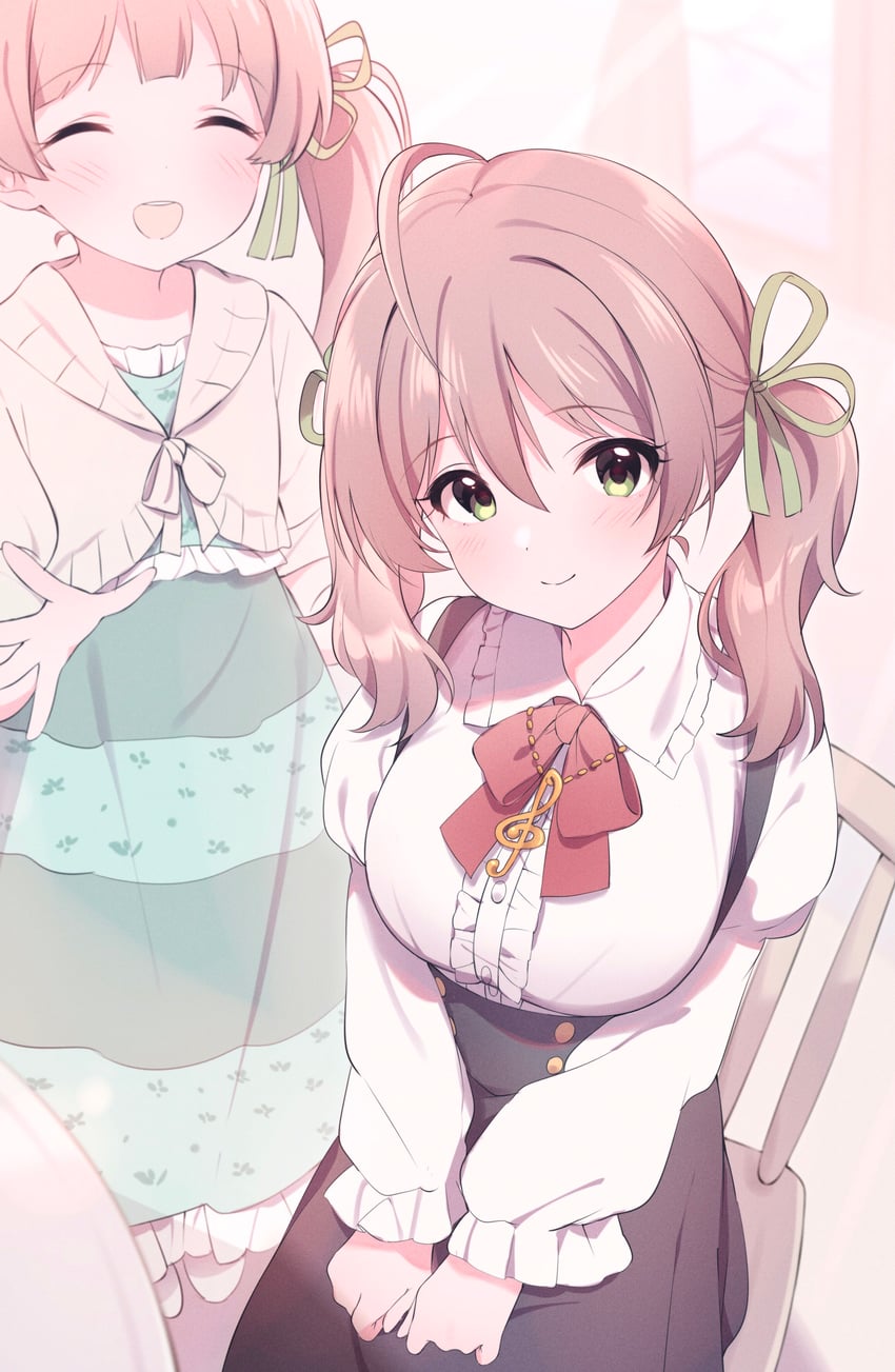 hakozaki serika and sakuramori kaori (idolmaster and 2 more) drawn by norada