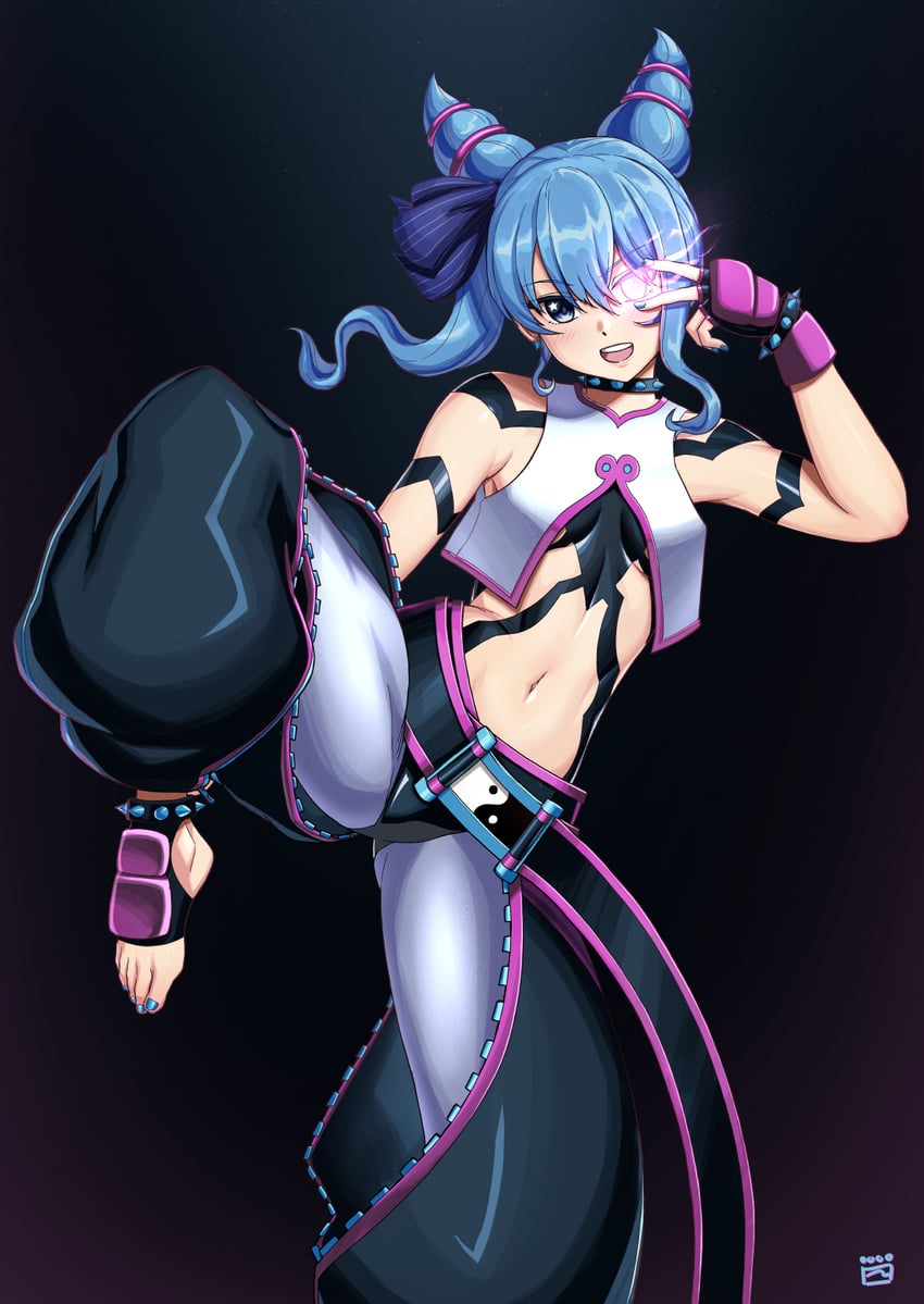 hoshimachi suisei and han juri (hololive and 2 more) drawn by finalcake