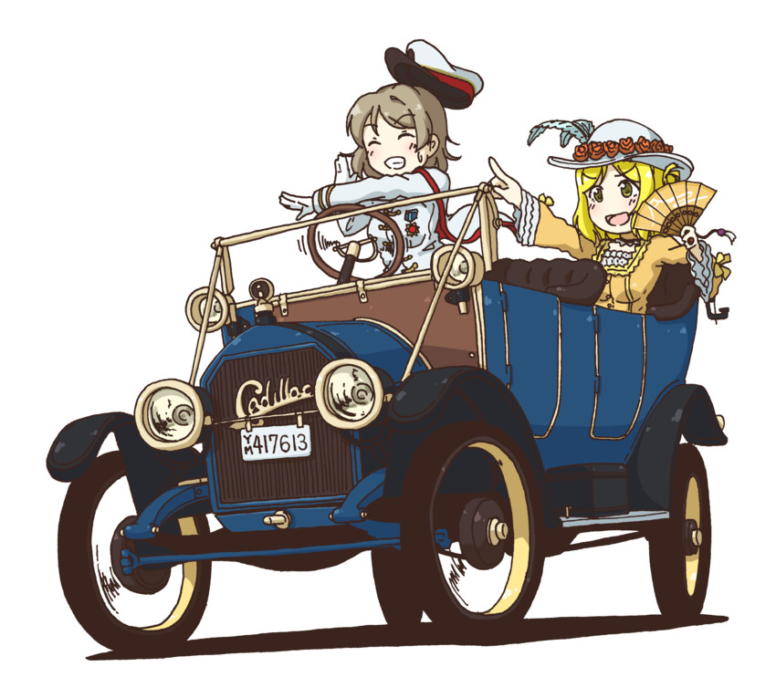 watanabe you and ohara mari (love live! and 1 more) drawn by rainforce