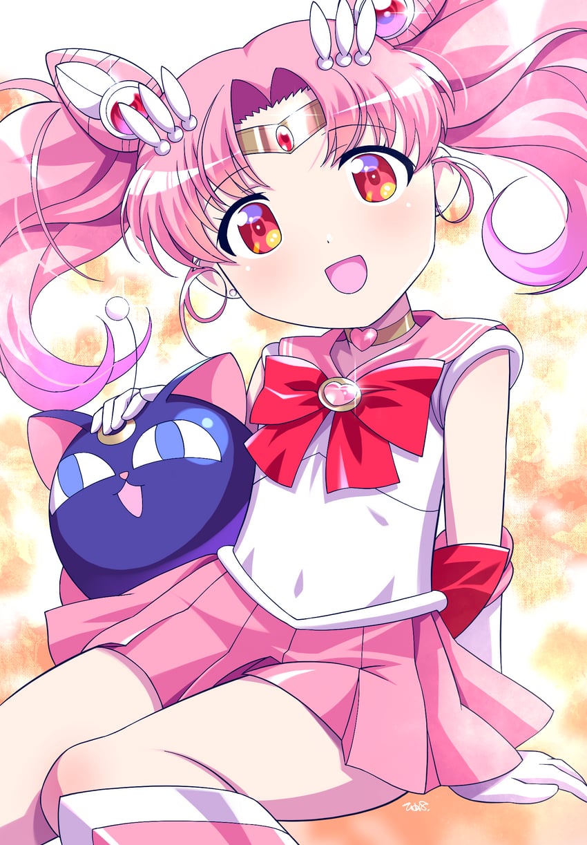 chibi usa, sailor chibi moon, and luna-p (bishoujo senshi sailor moon) drawn by himehachi_(hime8manga)