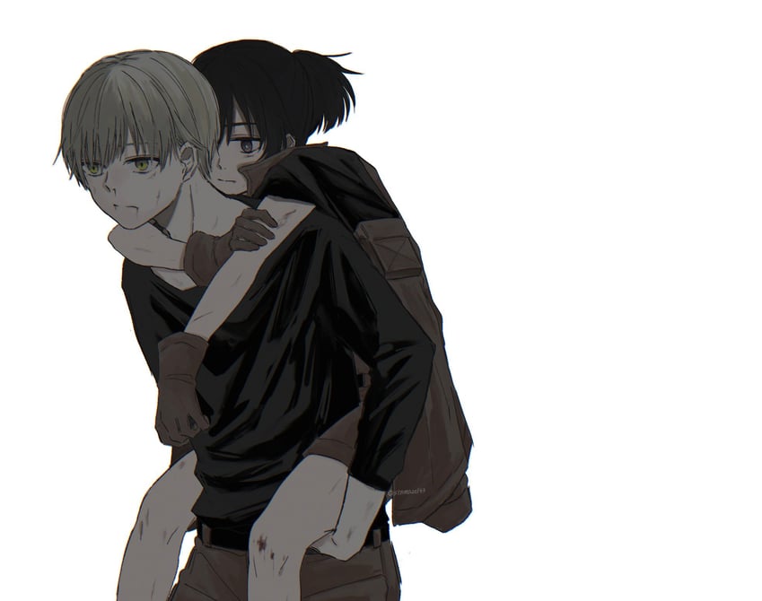 higashi azuma and otta ely (choujin x) drawn by rokuen_skd