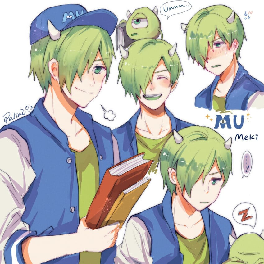 mike wazowski (monsters inc. and 1 more) drawn by palinyi