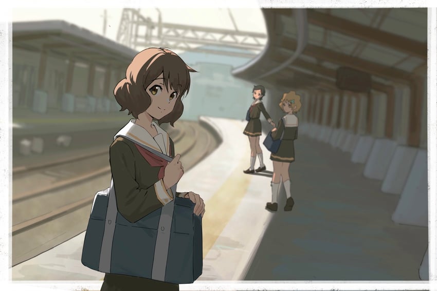 oumae kumiko, kawashima sapphire, and katou hazuki (hibike! euphonium) drawn by psylduck