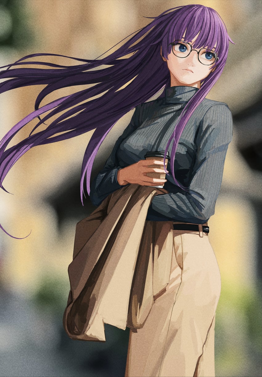 senjougahara hitagi (monogatari) drawn by nemo_ringo