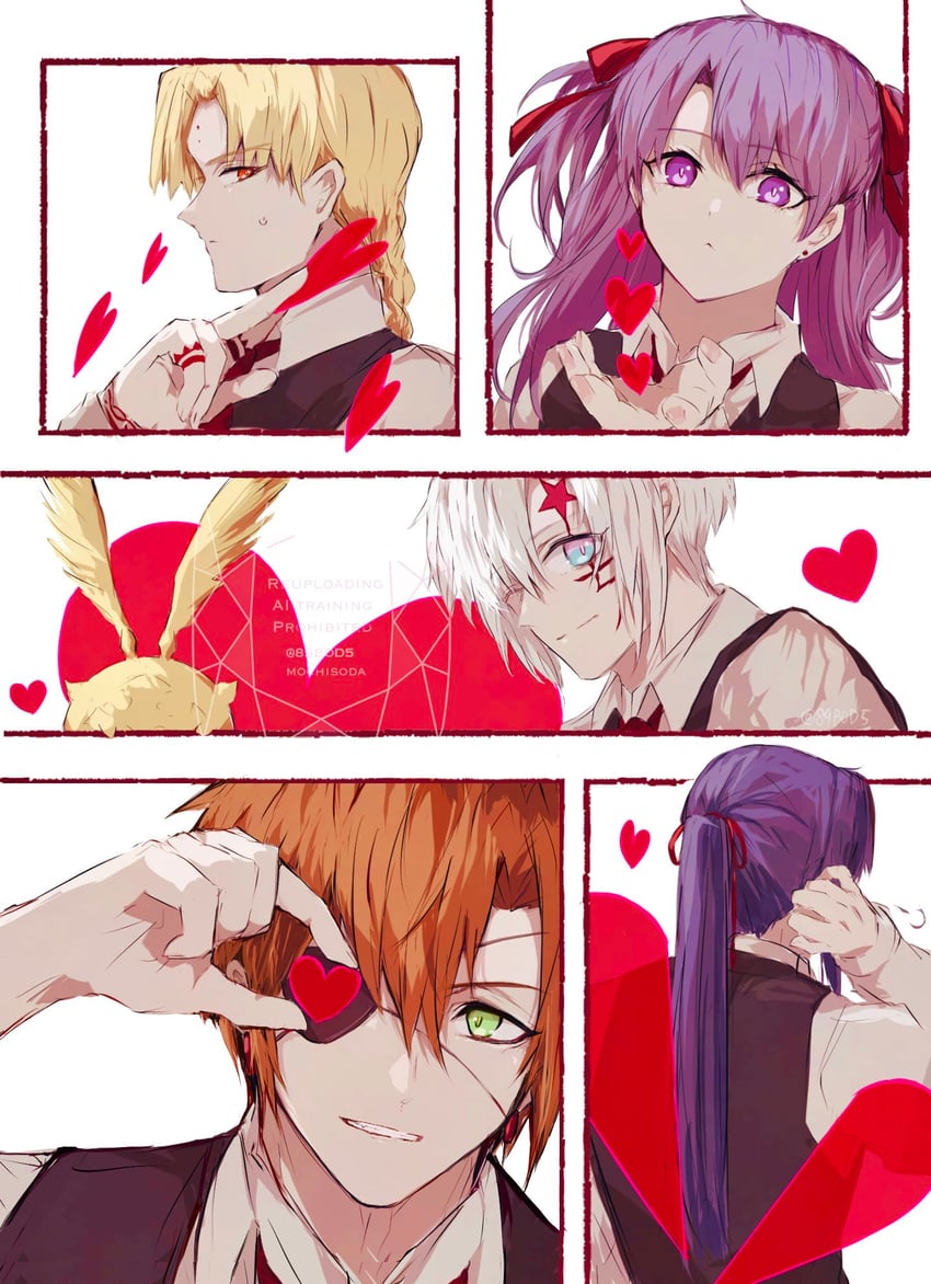 lenalee lee, allen walker, kanda yuu, lavi, timcanpy, and 1 more (d.gray-man) drawn by sodamachi