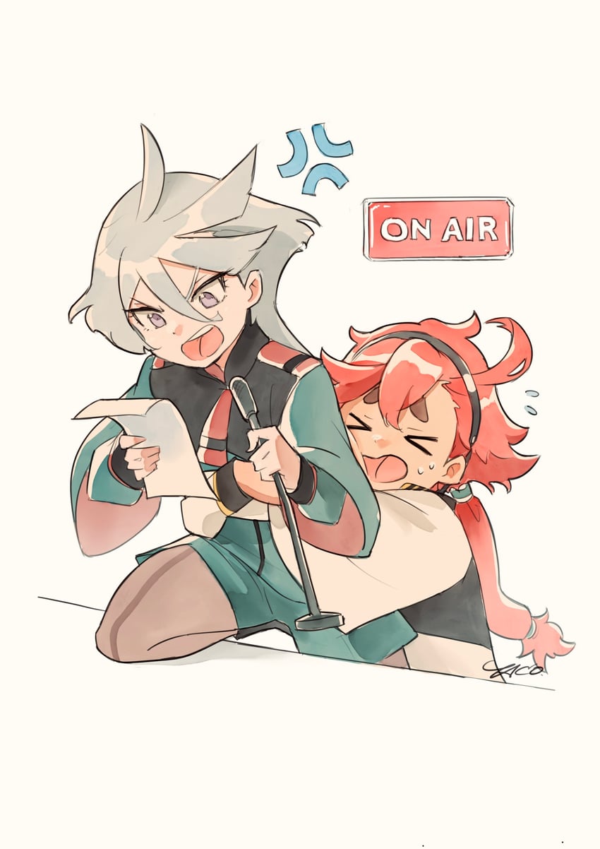suletta mercury and miorine rembran (gundam and 1 more) drawn by yaco_(085)
