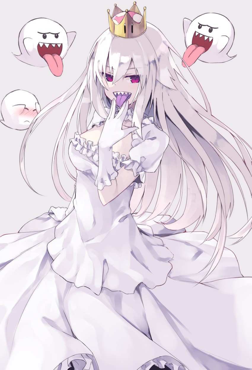 princess king boo and boo (mario and 2 more) drawn by nagishiro_mito