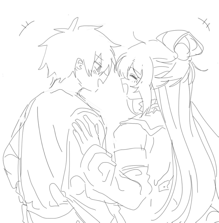 aqua and satou kazuma (kono subarashii sekai ni shukufuku wo!) drawn by pekeheihou