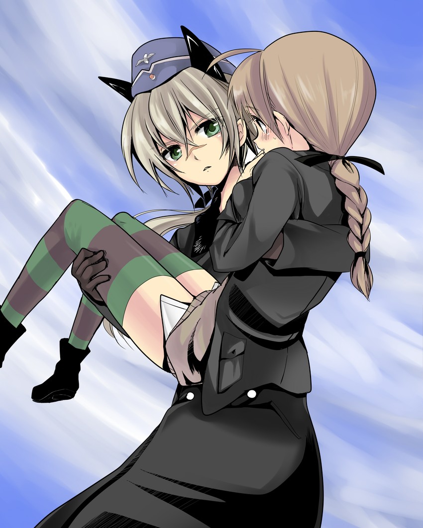lynette bishop and hanna rudel (world witches series and 2 more) drawn by azumada