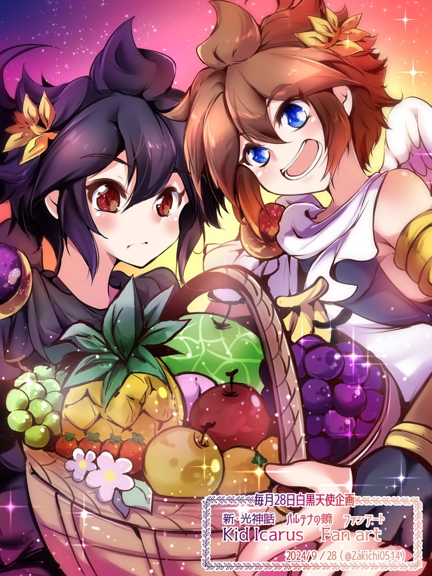 pit and dark pit (kid icarus and 1 more) drawn by zakichi0514