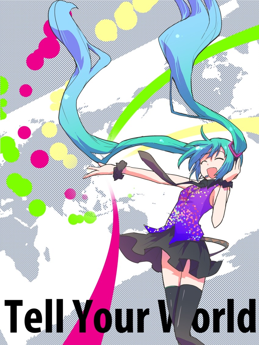 hatsune miku (vocaloid and 1 more) drawn by hani_kuraun