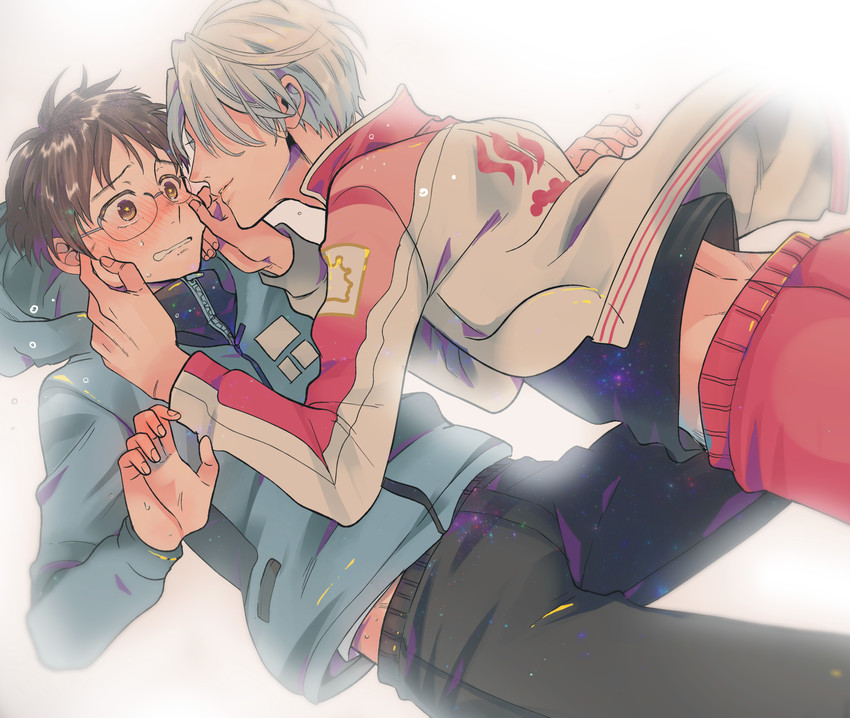 katsuki yuuri and viktor nikiforov (yuri!!! on ice) drawn by susugu1214