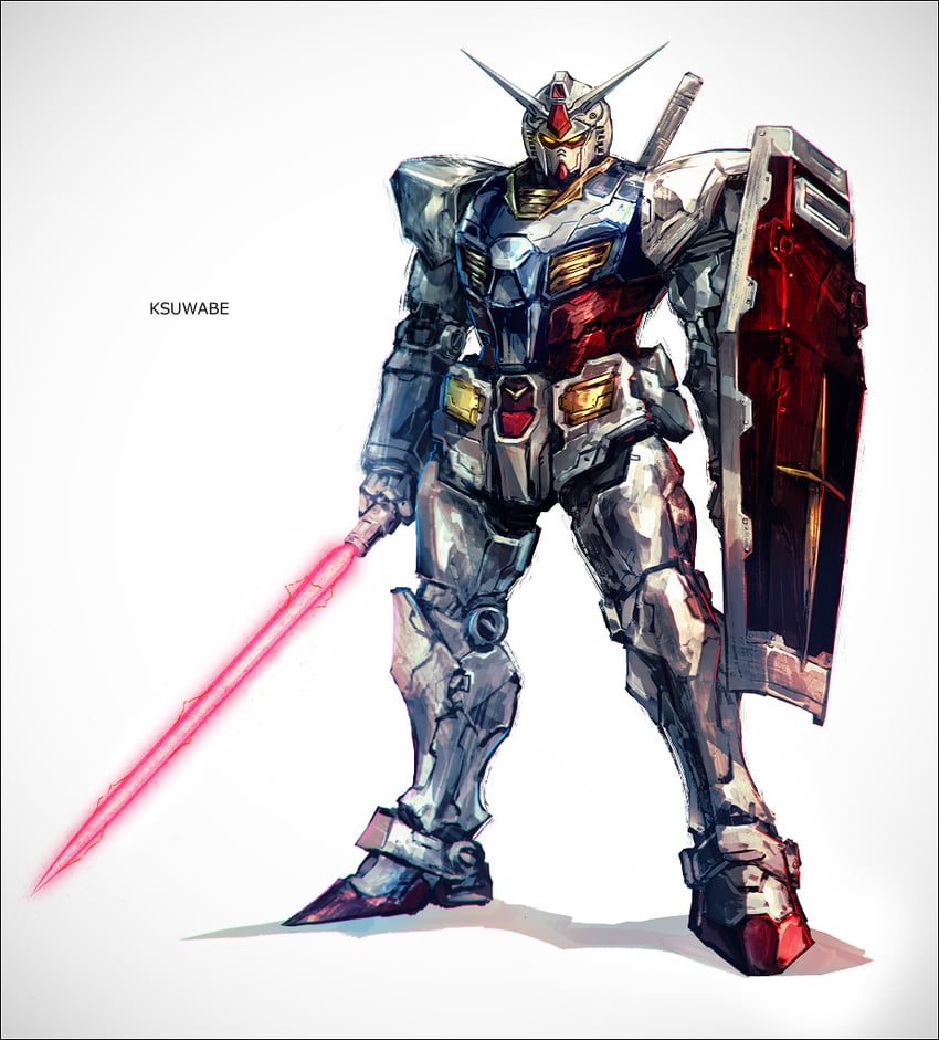 rx-78-2 gundam (gundam and 1 more) drawn by k-suwabe
