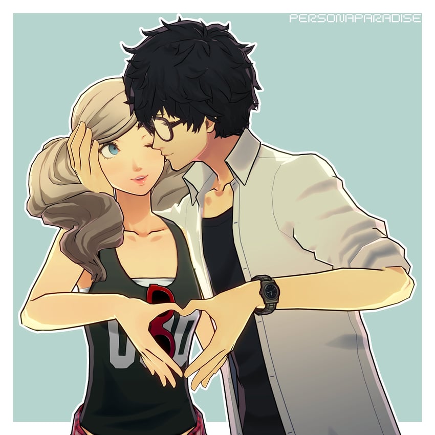 amamiya ren and takamaki anne (persona and 1 more) drawn by personaparadise