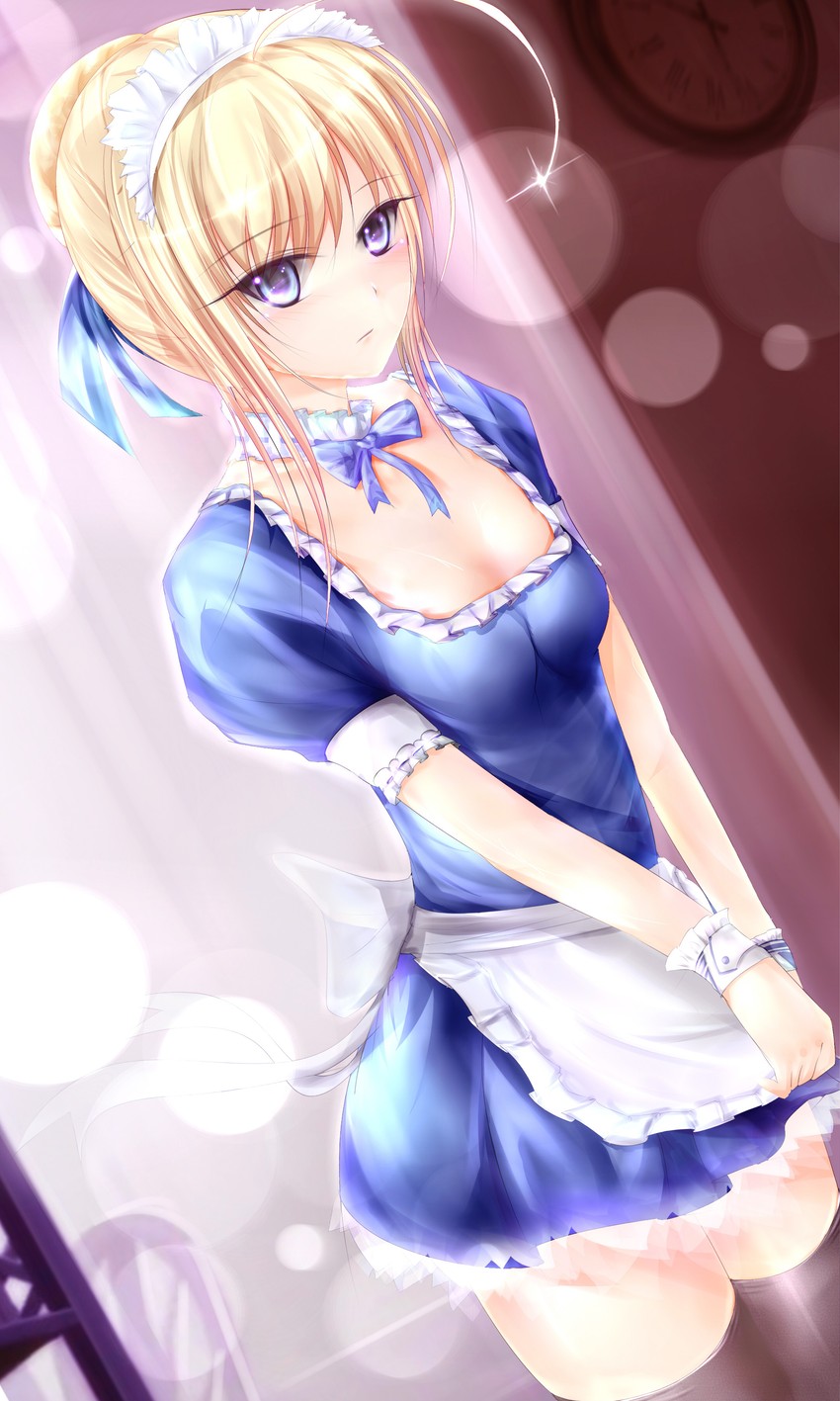 artoria pendragon and saber (fate and 2 more) drawn by garyljq