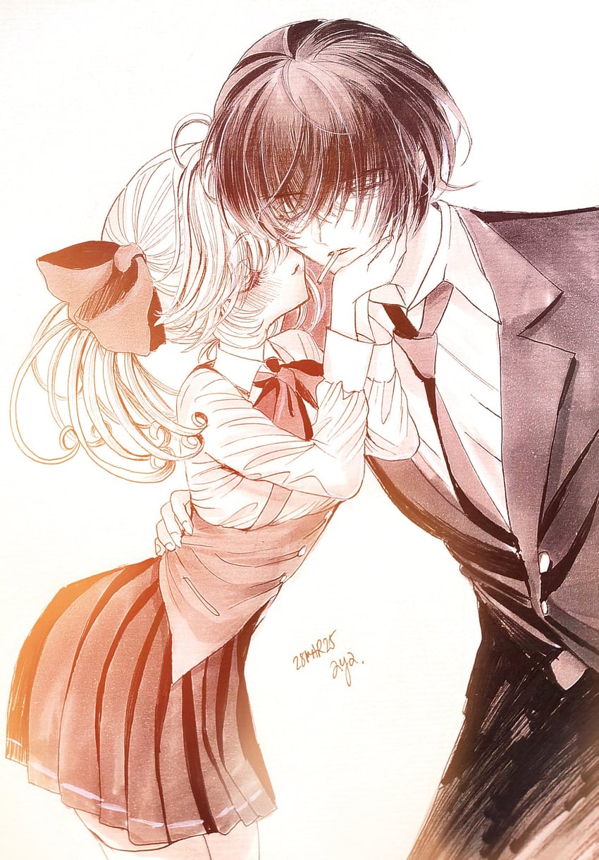 hitomi hirosuke and tamachi mahiru (sayonara wo oshiete) drawn by aya_carmine