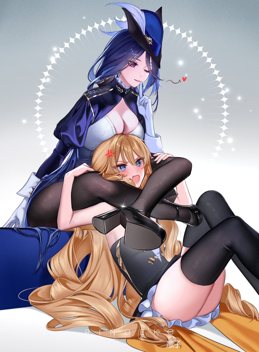 clorinde and navia (genshin impact) drawn by ringeko-chan
