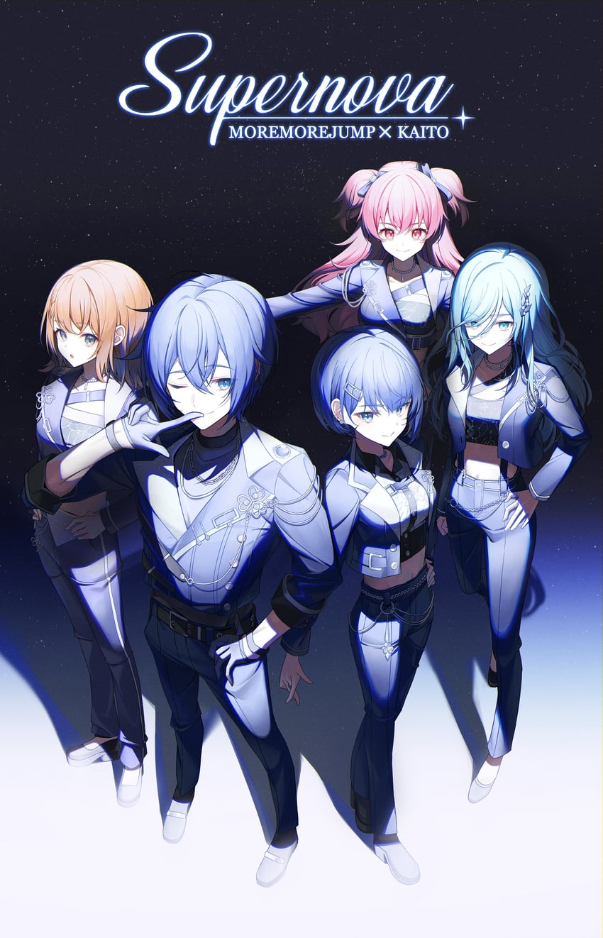 kaito, hanasato minori, kiritani haruka, momoi airi, hinomori shizuku, and 1 more (vocaloid and 1 more) drawn by sora_(men0105)