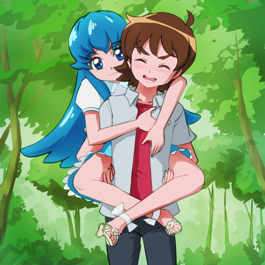 shirayuki hime and sagara seiji (precure and 1 more) drawn by mont_blanc_(heartcatch_ayaya)