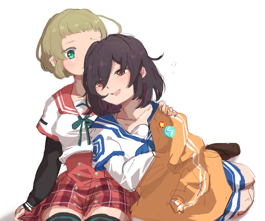 natsu ryoko and suzuka sakuya (mahou shoujo madoka magica and 1 more) drawn by homocacti