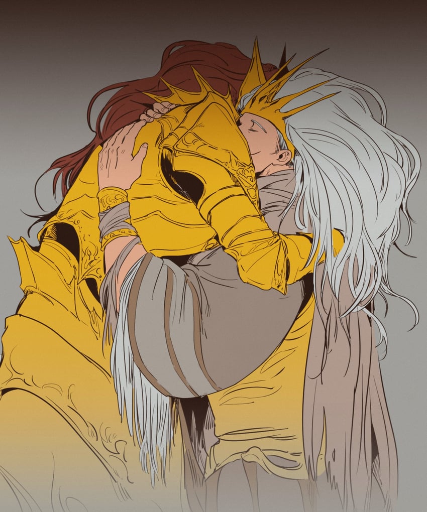 nameless king and dragon slayer ornstein (dark souls and 2 more) drawn by 6cheetah