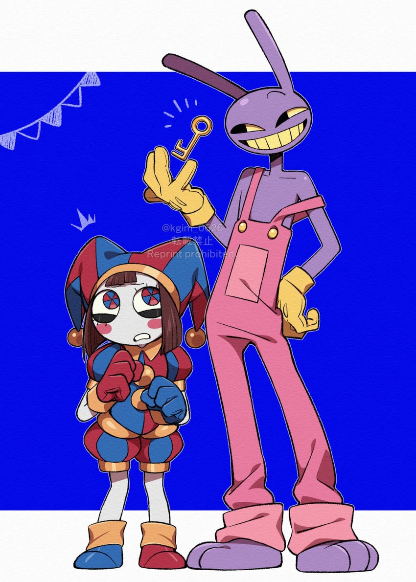 pomni and jax (the amazing digital circus) drawn by kageimo