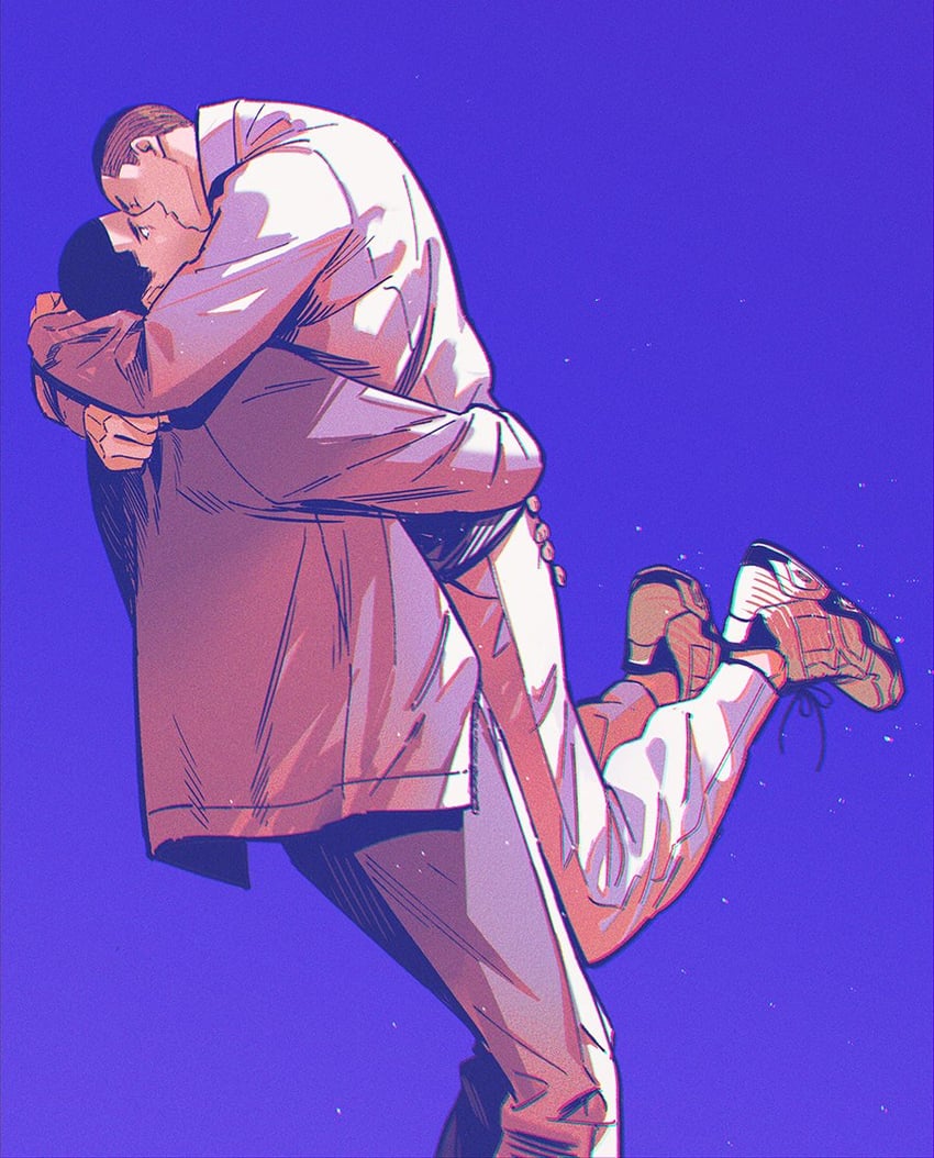 sawakita eiji and fukatsu kazunari (slam dunk) drawn by bubububoo
