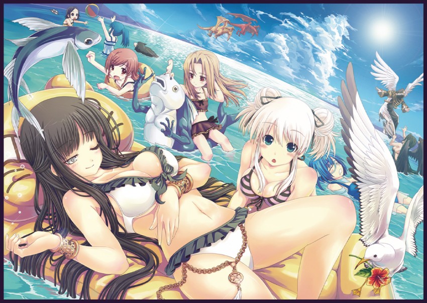 nao, morrighan, lorna, neamhain, pan, and 5 more (mabinogi) drawn by sisco