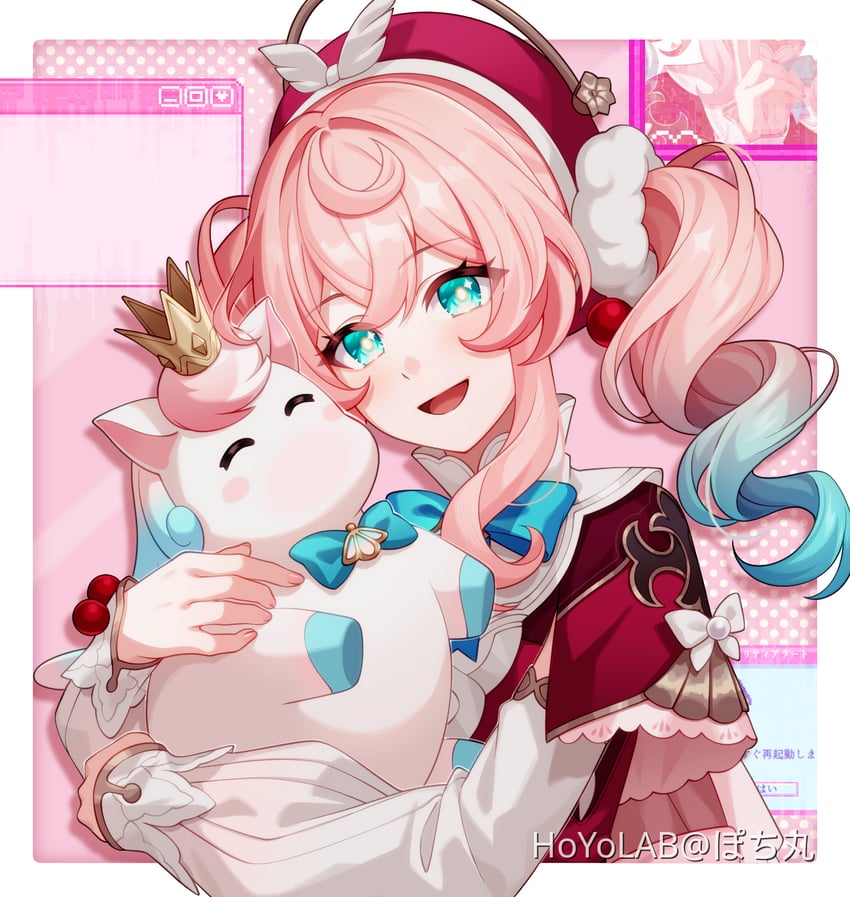 hyacine and little ica (honkai and 1 more) drawn by pochimaru_(marumaru_wanwan)