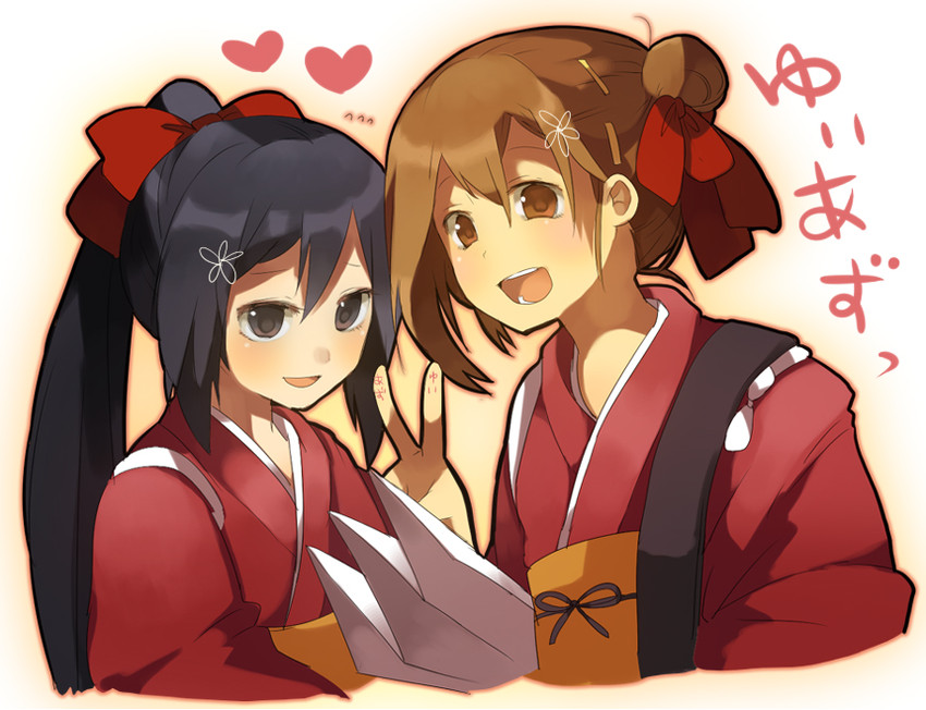 nakano azusa and hirasawa yui (k-on!) drawn by hiyo_kiki
