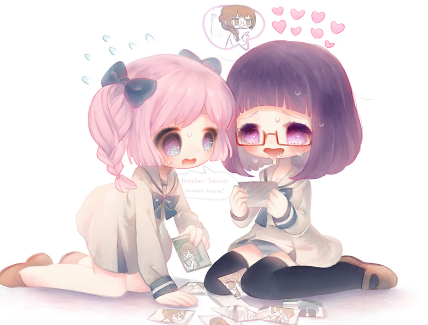 domen tsumiki, sensei-sensei, and kurokawa fumiko (senpai club) drawn by idola_caverne