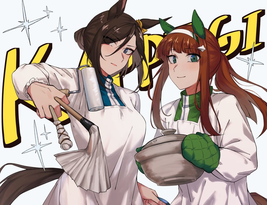 silence suzuka and air groove (umamusume) drawn by sugamo_(rainysnowy108)