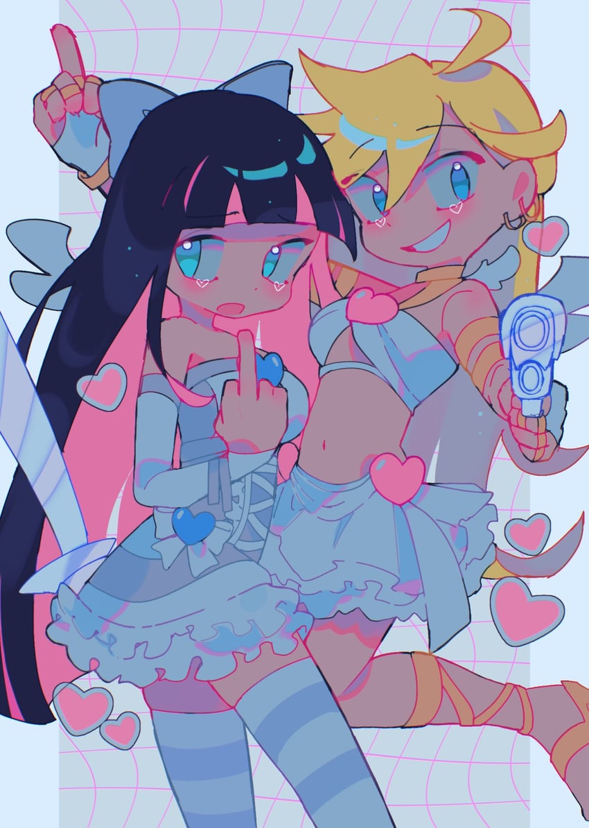 stocking and panty (panty & stocking with garterbelt) drawn by littlebunniboo