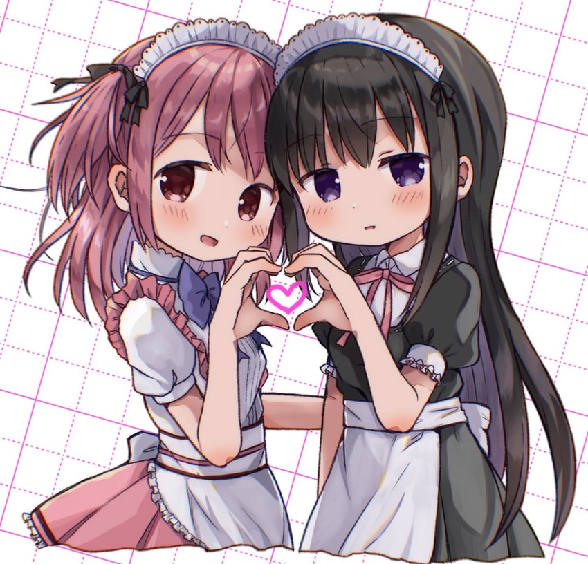 akemi homura and kaname madoka (mahou shoujo madoka magica) drawn by yuukarirakkumasuki