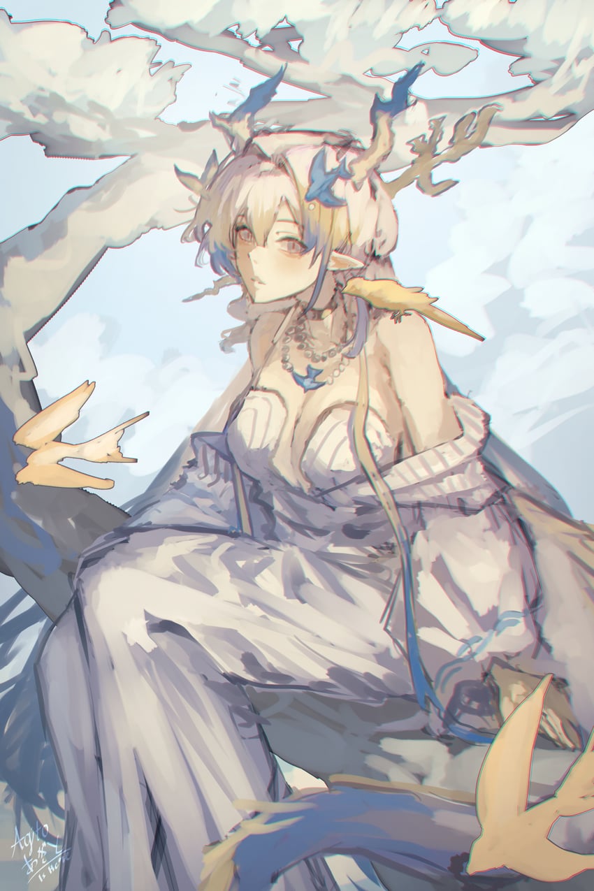 shu (arknights and 1 more) drawn by agito_(agitoishere)