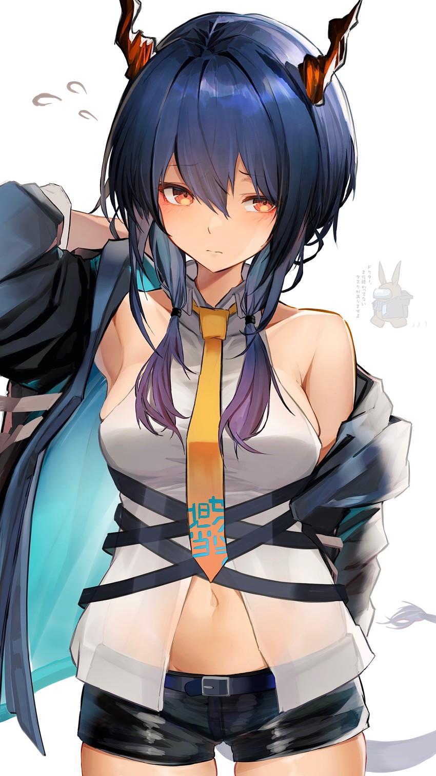 amiya, ch'en, and crewmate (arknights and 1 more) drawn by tab_head