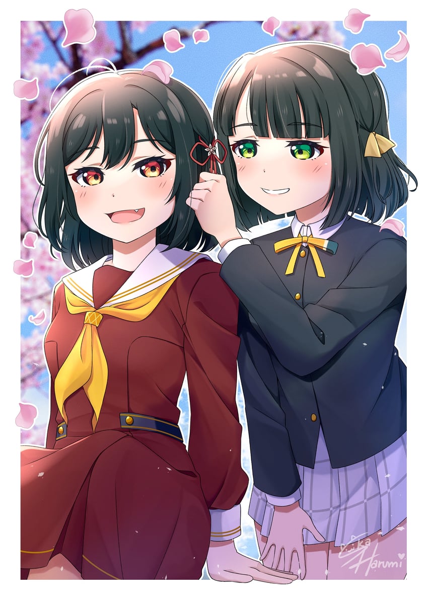 momose ginko and mifune shioriko (love live! and 2 more) drawn by ska.harumi