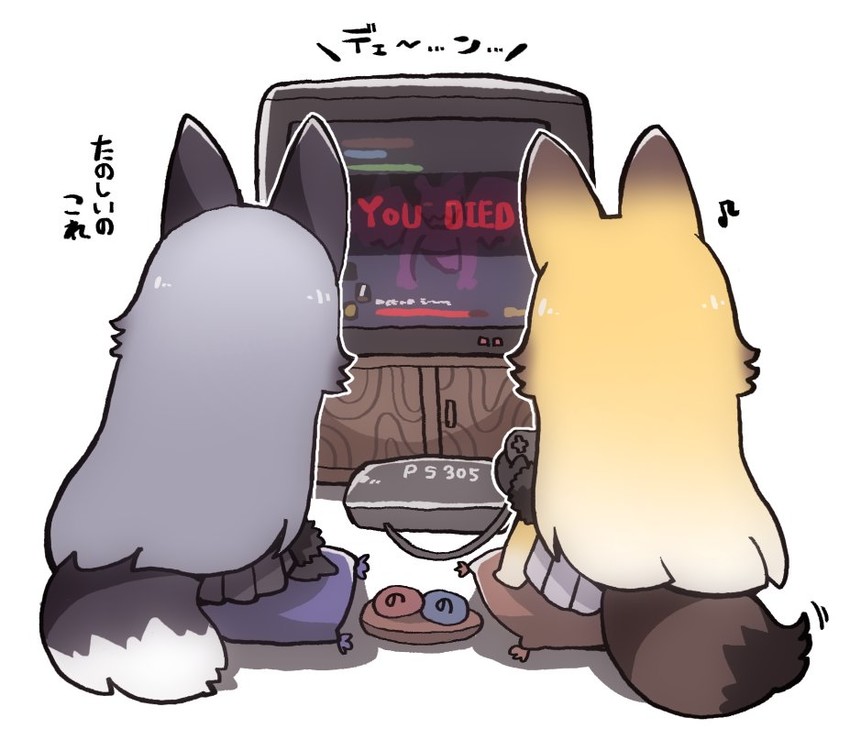 silver fox and ezo red fox (kemono friends and 2 more) drawn by kakuzatou_(koruneriusu)