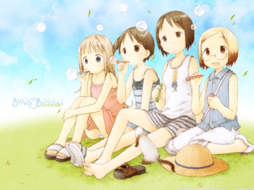 itou chika, ana coppola, sakuragi matsuri, itou nobue, and john (ichigo mashimaro) drawn by barasui
