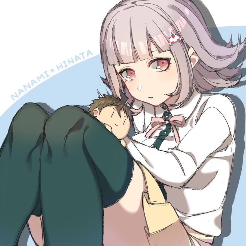 nanami chiaki and hinata hajime (danganronpa and 2 more) drawn by aki_aiko
