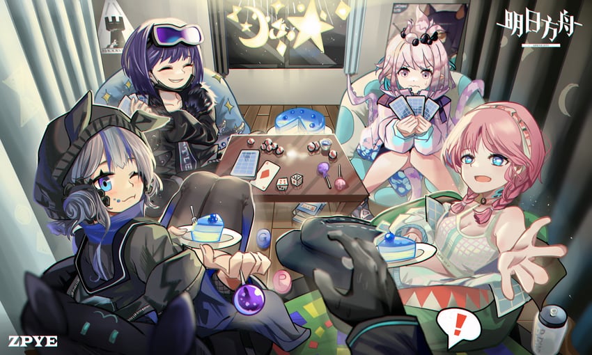 doctor, blue poison, glaucus, dobermann, andreana, and 1 more (arknights) drawn by kanshio