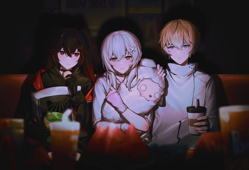 lucia, liv, lucia: plume, lee, liv: empyrea, and 1 more (punishing: gray raven) drawn by zhou_huan_(dgpe2833)