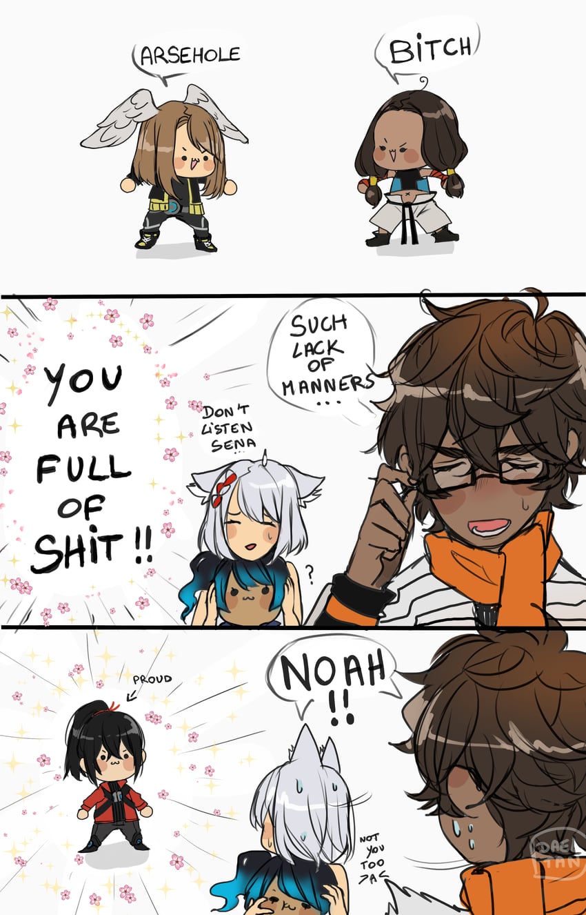 mio, eunie, sena, noah, taion, and 1 more (xenoblade chronicles and 1 more) drawn by dadeltan