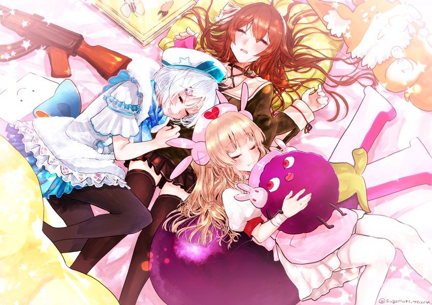 natori sana, dennou shoujo siro, yaezawa natori, saana-kun, and sirogumi (sana channel and 2 more) drawn by sugomori_tsuru_(hana_tsuru_wo)