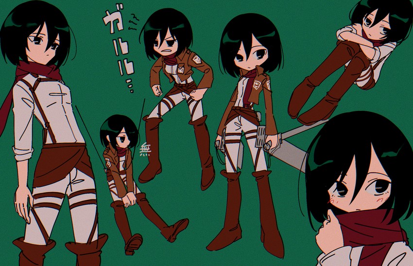 mikasa ackerman (shingeki no kyojin) drawn by nzeneee