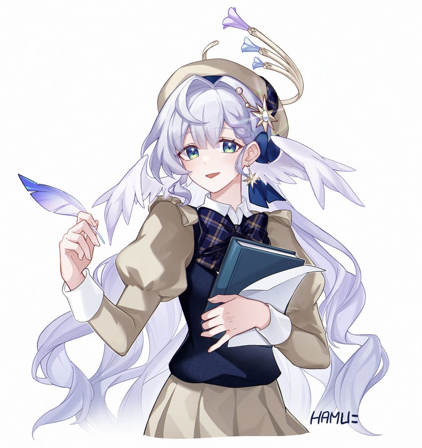 robin (honkai and 1 more) drawn by hamu_(rz_1023)