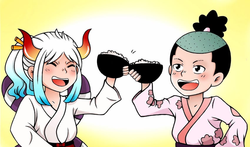 yamato and kouzuki momonosuke (one piece) drawn by julia-ttn
